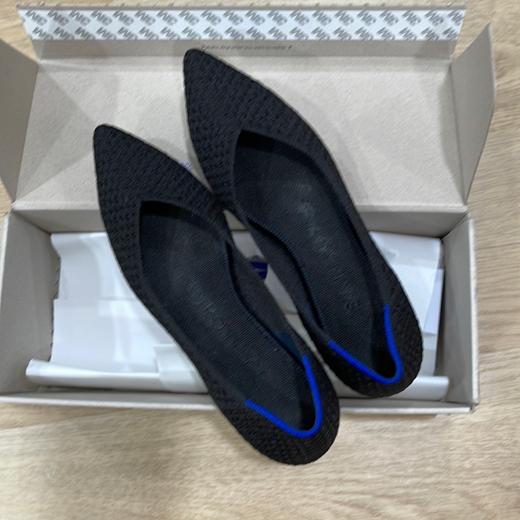 Rothy Black Solid The Point Flats